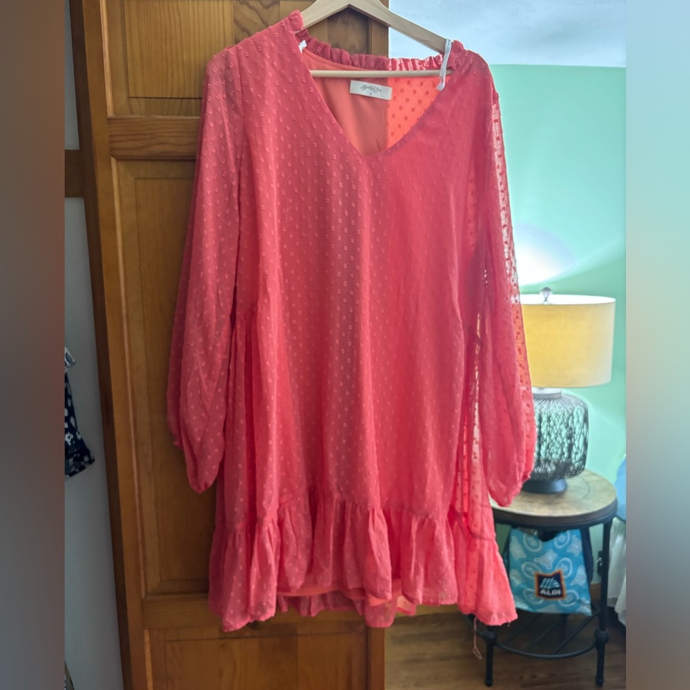 Long sleeve mini dress